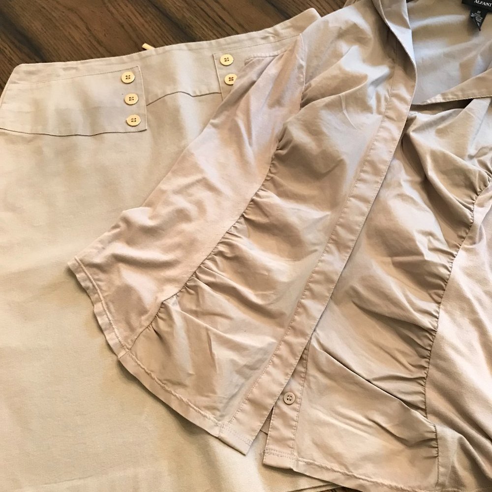 Alfani Two Piece Khaki Top and Skirt Set